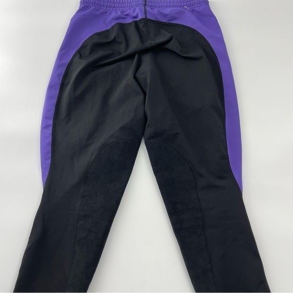 Kerrits Flow Rise Knee Patch Performance Tight Equestrian Purple and Black Small - Picture 8 of 11